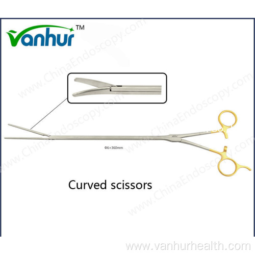 Laparoscopic Thoracomoty Instruments Large Curved Scissors